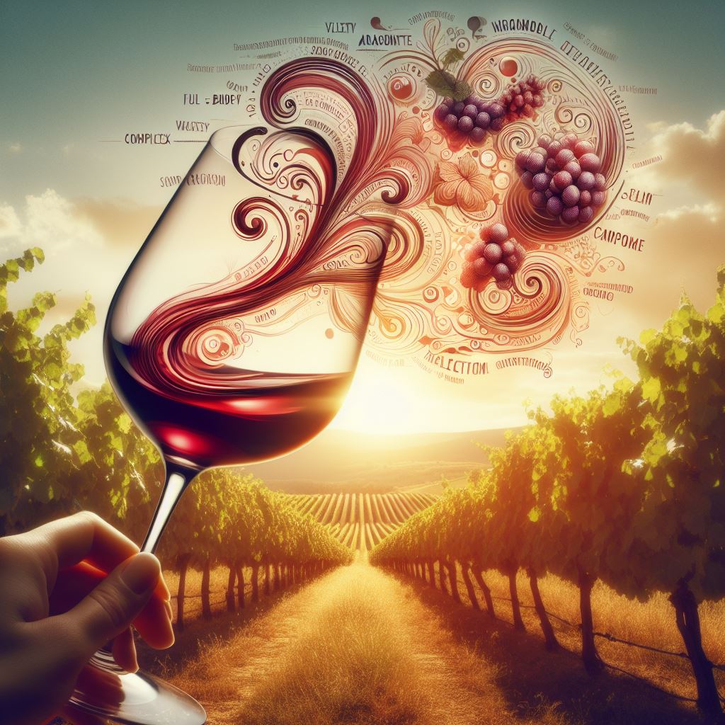 Visual description of wine generated by AI