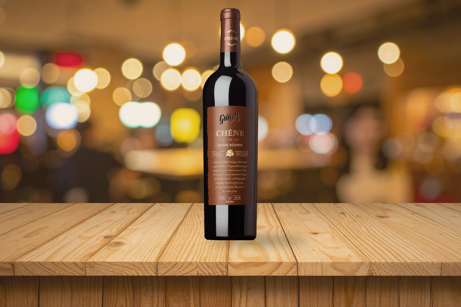 Grover Zampa Chêne Grande Reserve Red wine bottle from Nandi Hills, India