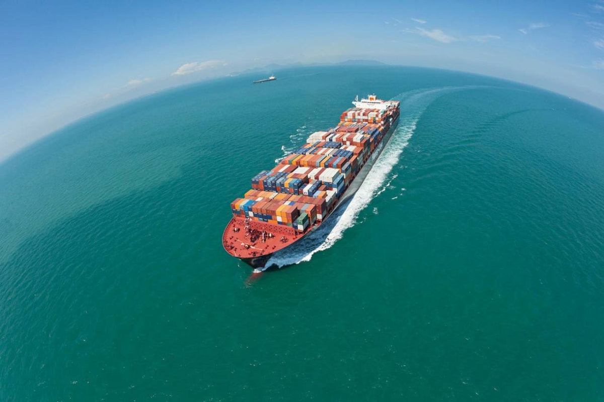 Big ship navigating the high seas