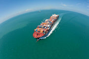 Big ship navigating the high seas