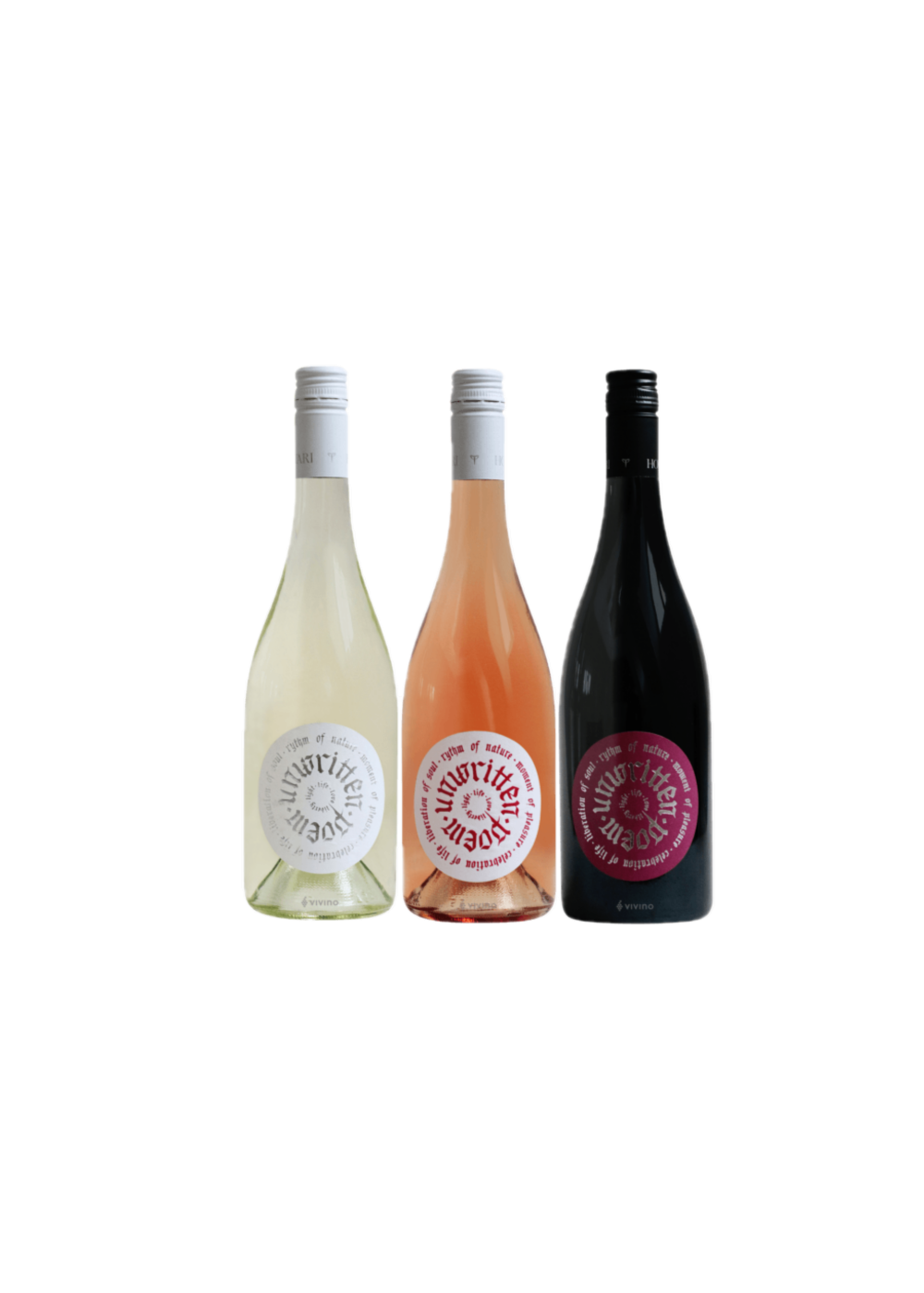 Bottles of wine from hungary displayed by colour