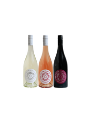 Bottles of wine from hungary displayed by colour