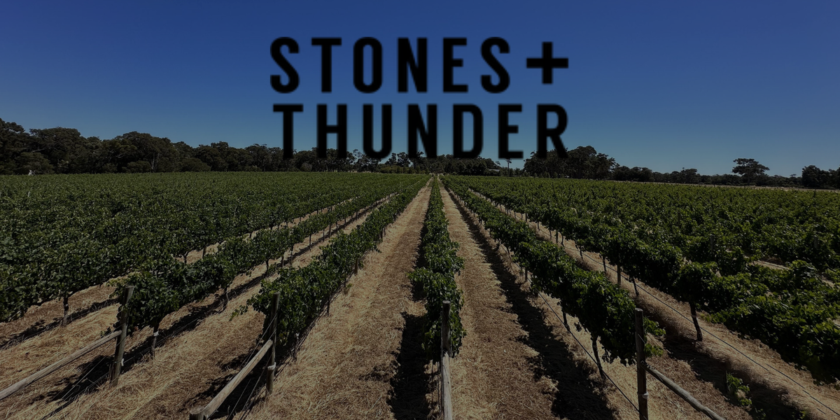 Stones + Thunder vineyard landscape in Wilyabrup, Margaret River, Western Australia