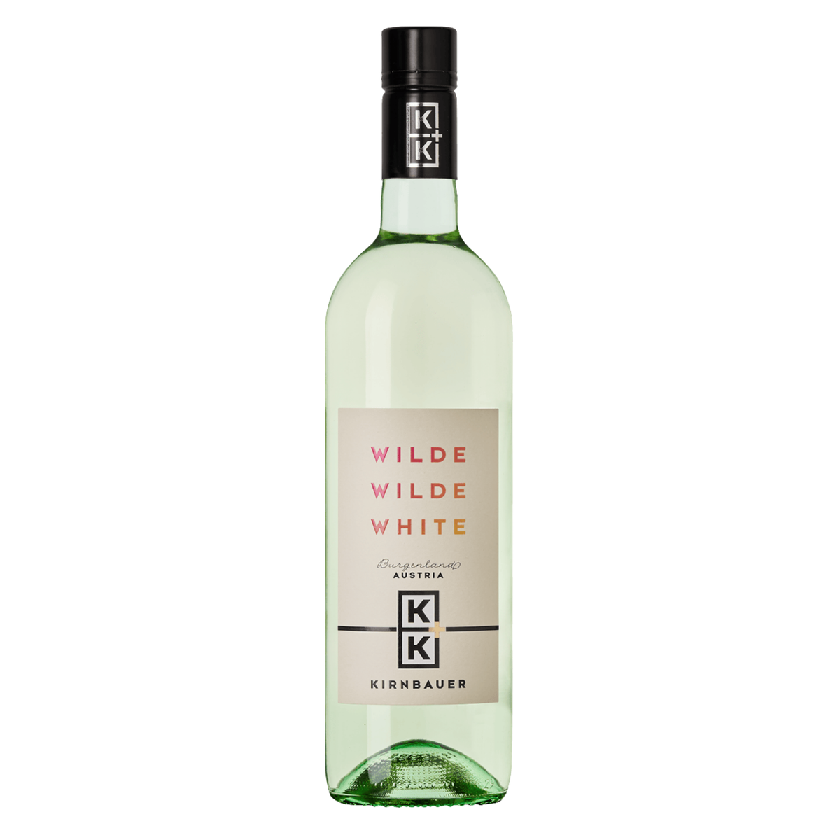 Bottle of K+K Kirnbauer Wilde Wilde White 2025 from Burgenland, Austria.