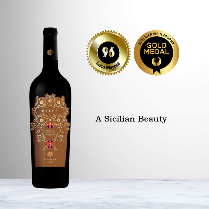 Bottle of Montedidio Privè Nerello Mascalese 2022 Red Wine | Sicily, Italy.