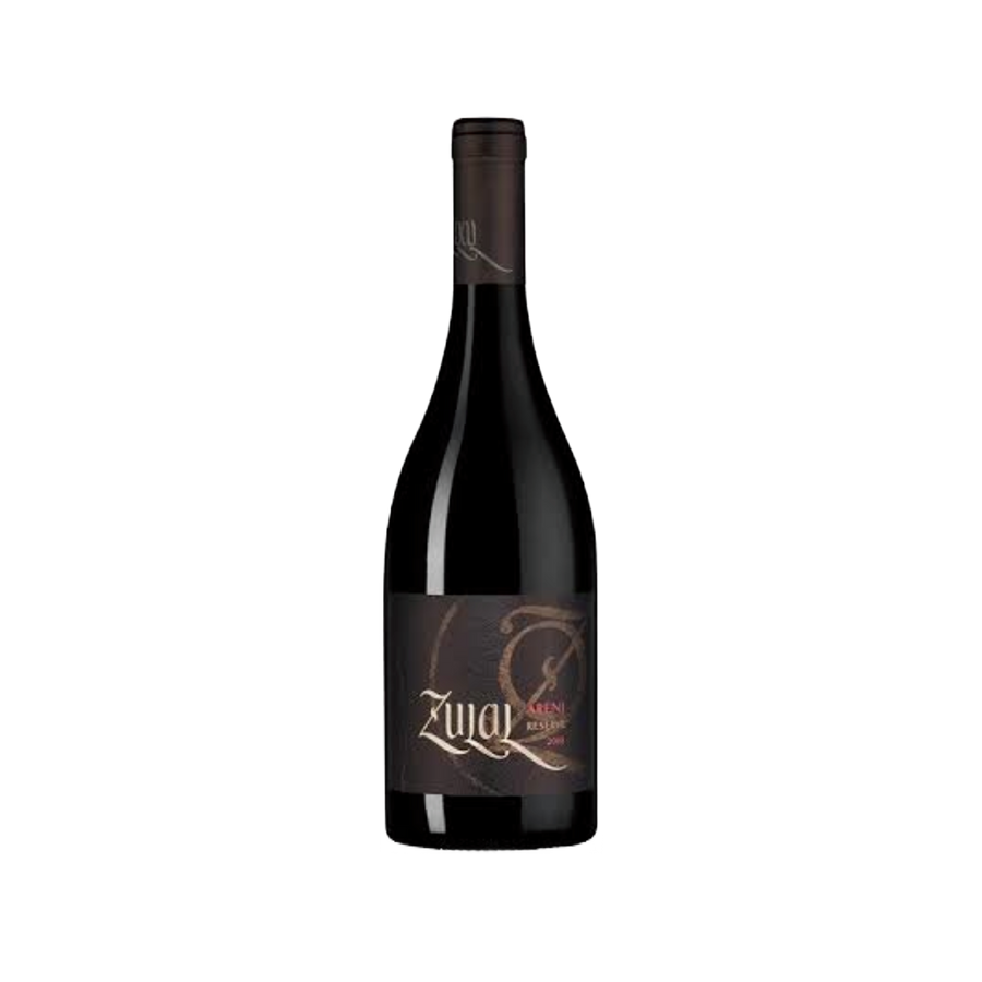 Wine Bottle of Zulal Areni Reserve 2020 from Vayots Dzor, Armenia, showing a red wine. Premium Armenian red wine available for delivery in Singapore.