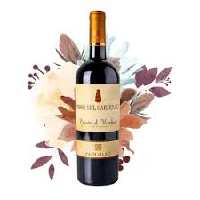 Bottle of Paololeo Passo del Cardinale Primitivo di Manduria 2022 from Puglia, Italy, showing deep ruby-red colour. Premium Italian red wine available for delivery in Singapore.